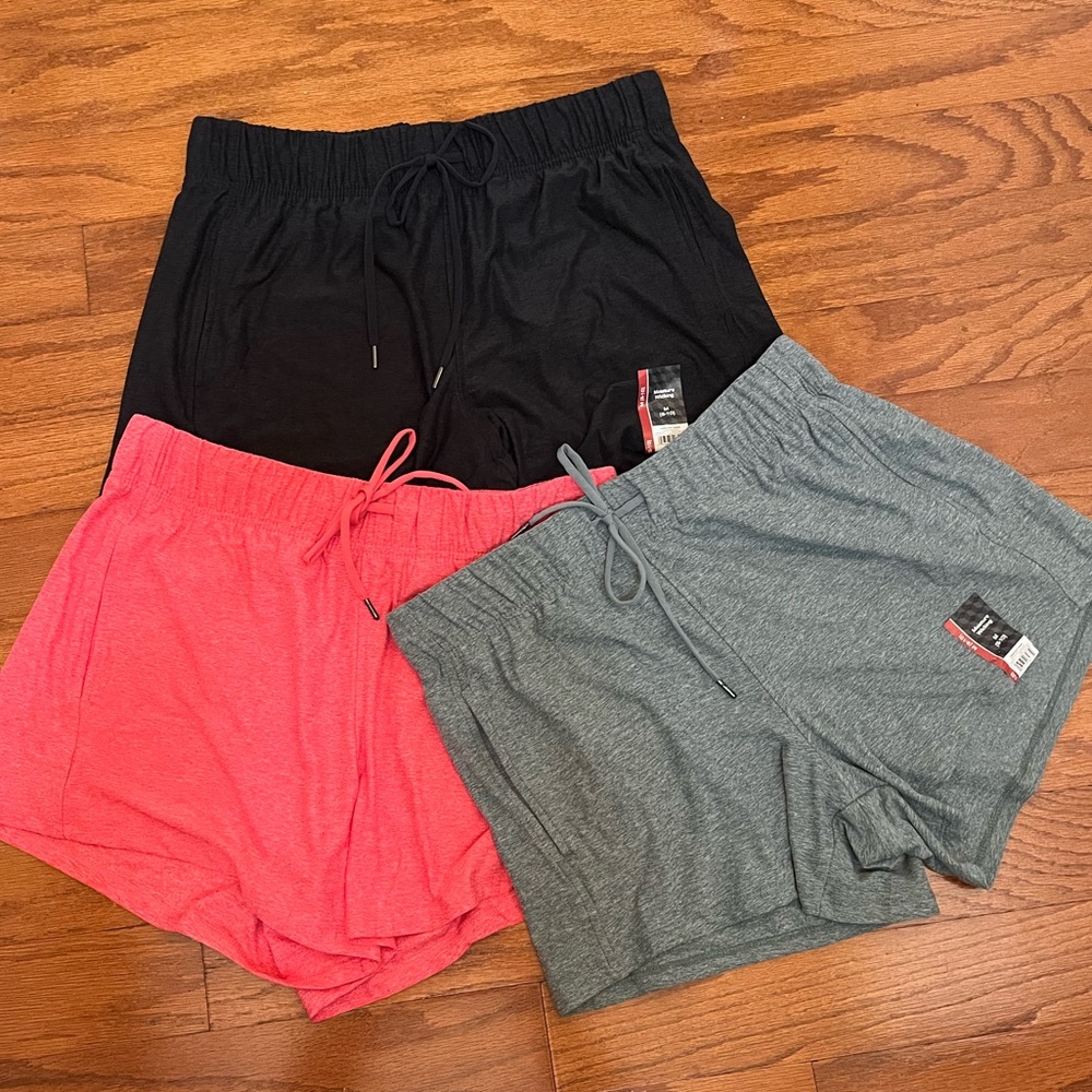 3-pack Women’s Athletic Works shorts NWT